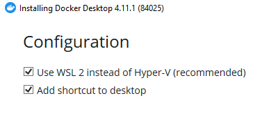 Docker desktop general setting